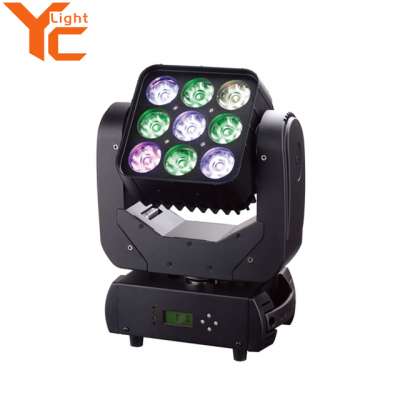 Guangzhou Stage Lights Supplier 9*10W 4in1 LED Matrix Moving Head RGBW Wash Light