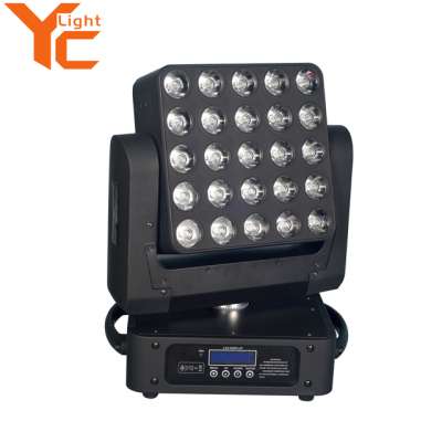 Guangzhou 25 heads 10W 4in1 matrix led moving head beam 5x5 panel light